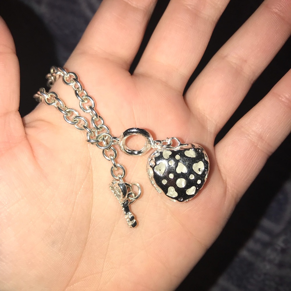 Heart w key bracelet