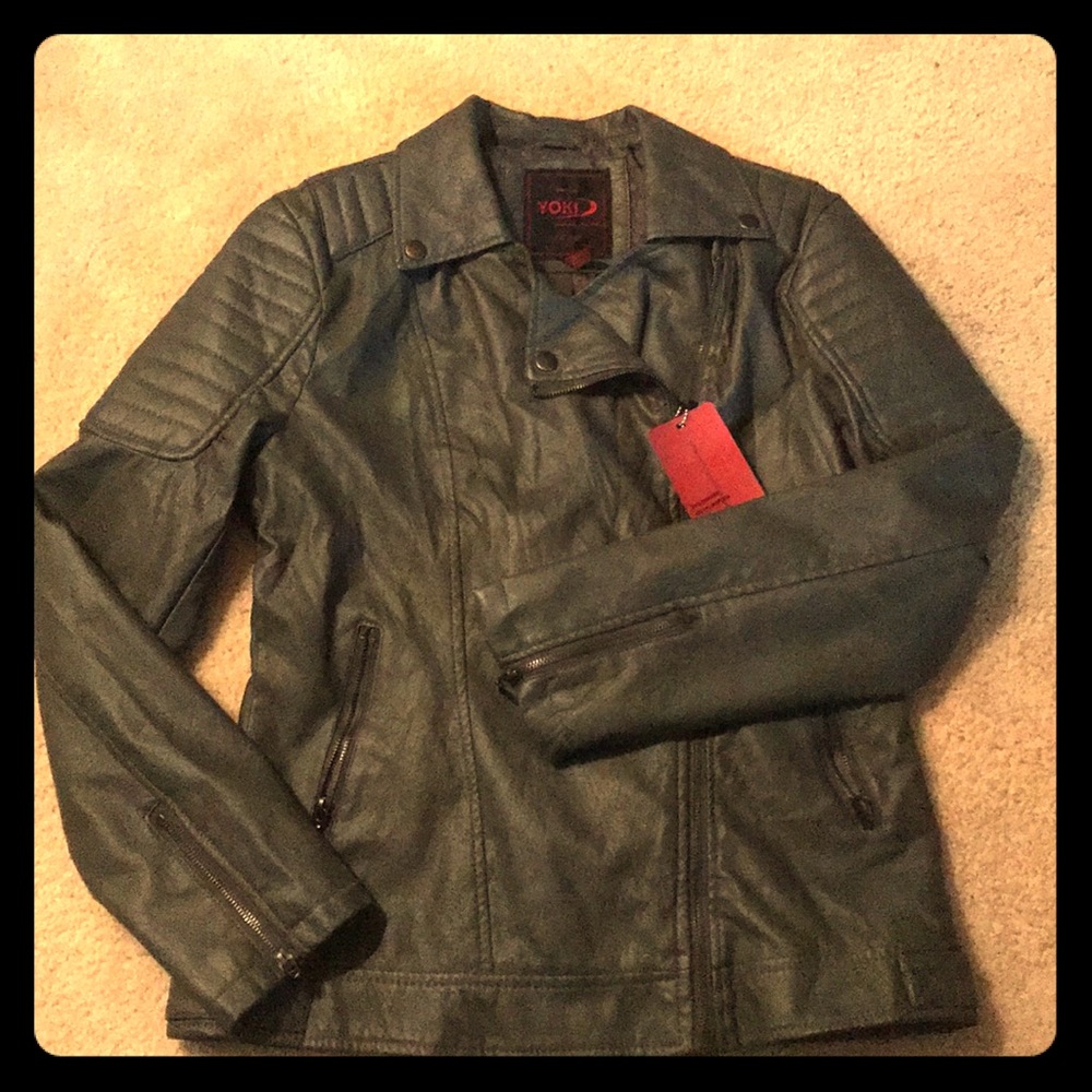Vegan leather Moro style jacket
