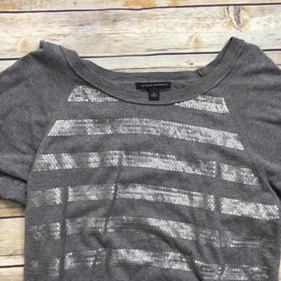 Banana Republic Sequin Stripe Sweater - Size Small - Picture 8 of 8