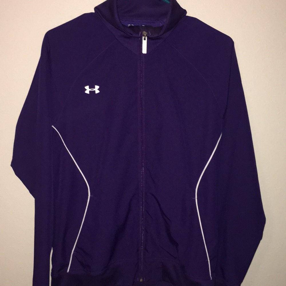 Under Armor Purple Zip Up Sweater, Size S