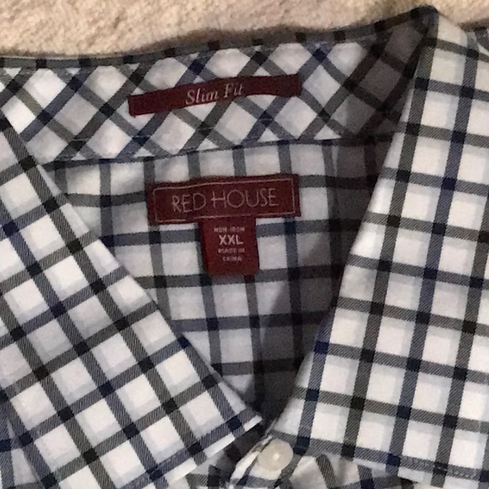 Red House Mens Cotton Pinpoint Oxford Slim Fit - Picture 2 of 2