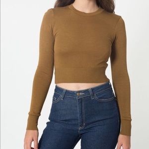 American Apparel cropped knit sweater crop top