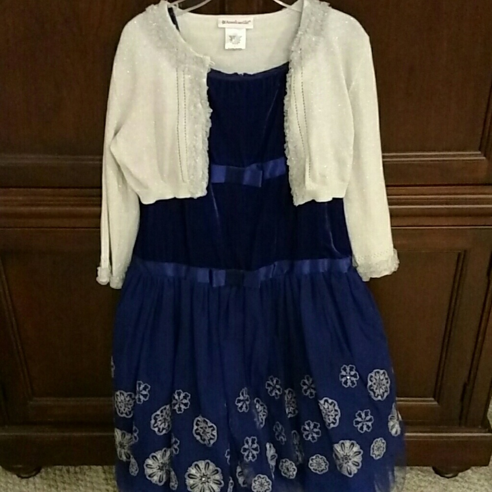 American Girl Dress and Cardigan