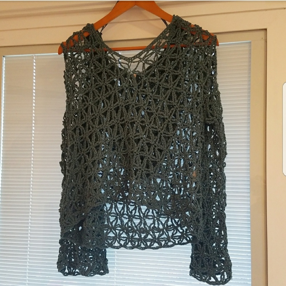 Free People Knit Sweater with Hood