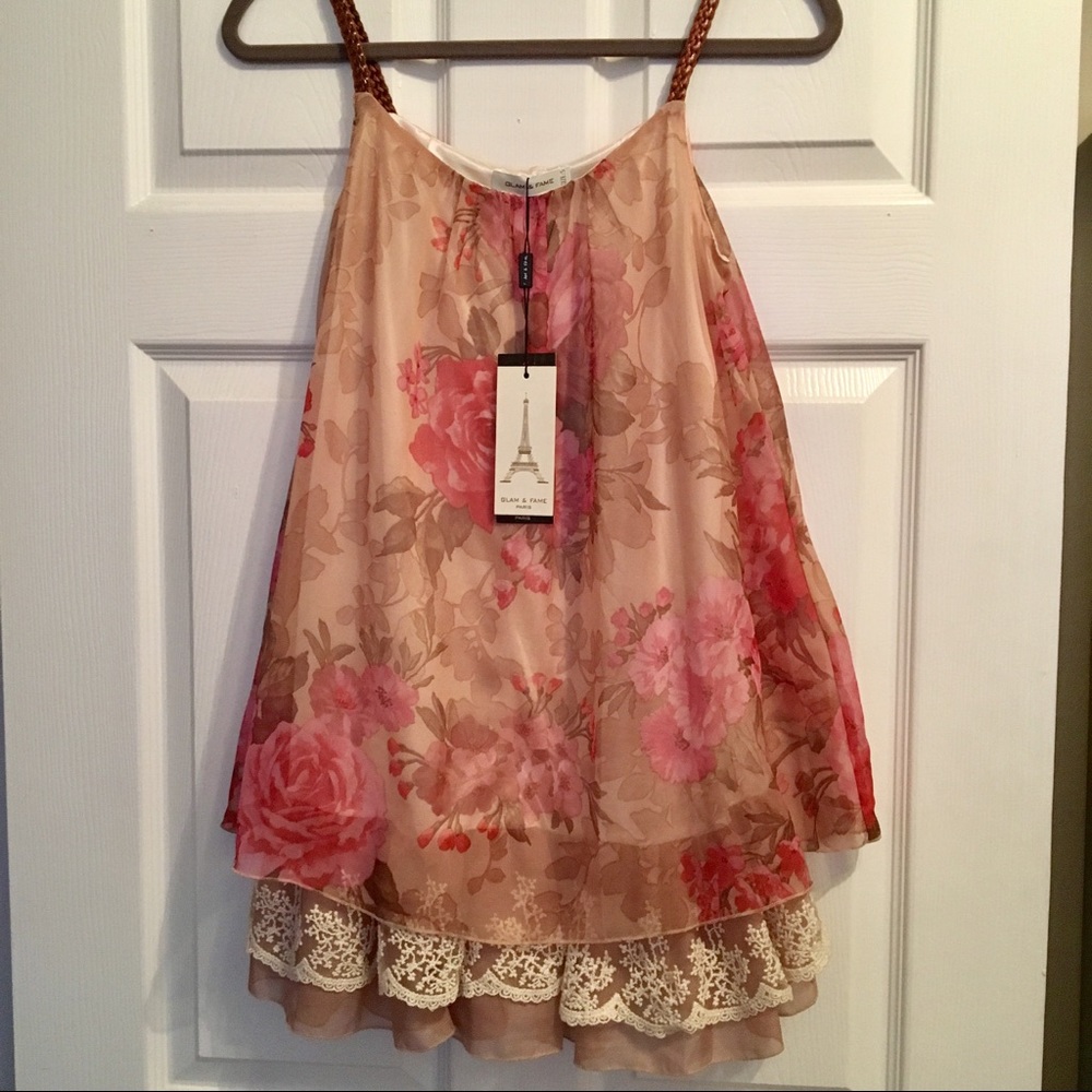 NWT Paris floral blouse