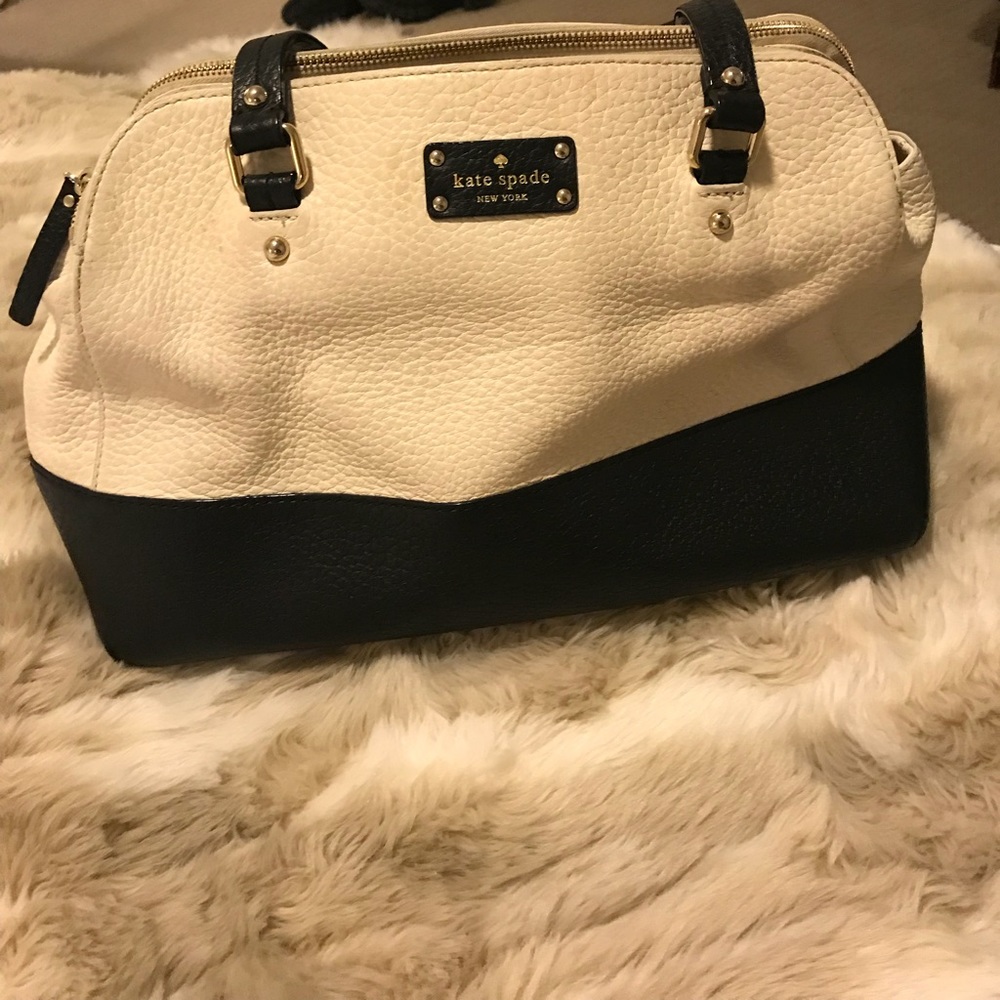 Kate spade ivory and black bag