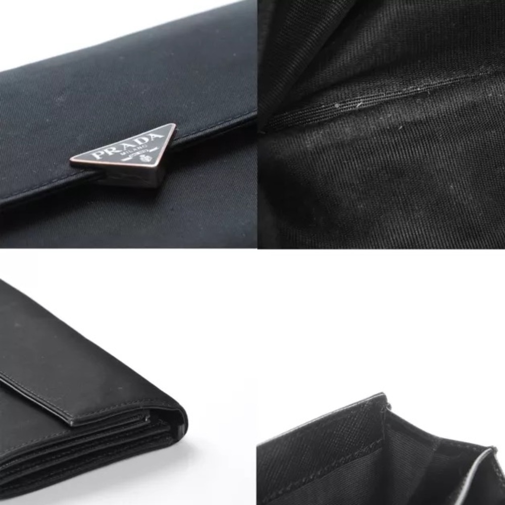 PRADA Tessuto Nylon Wallet Black - Picture 2 of 8