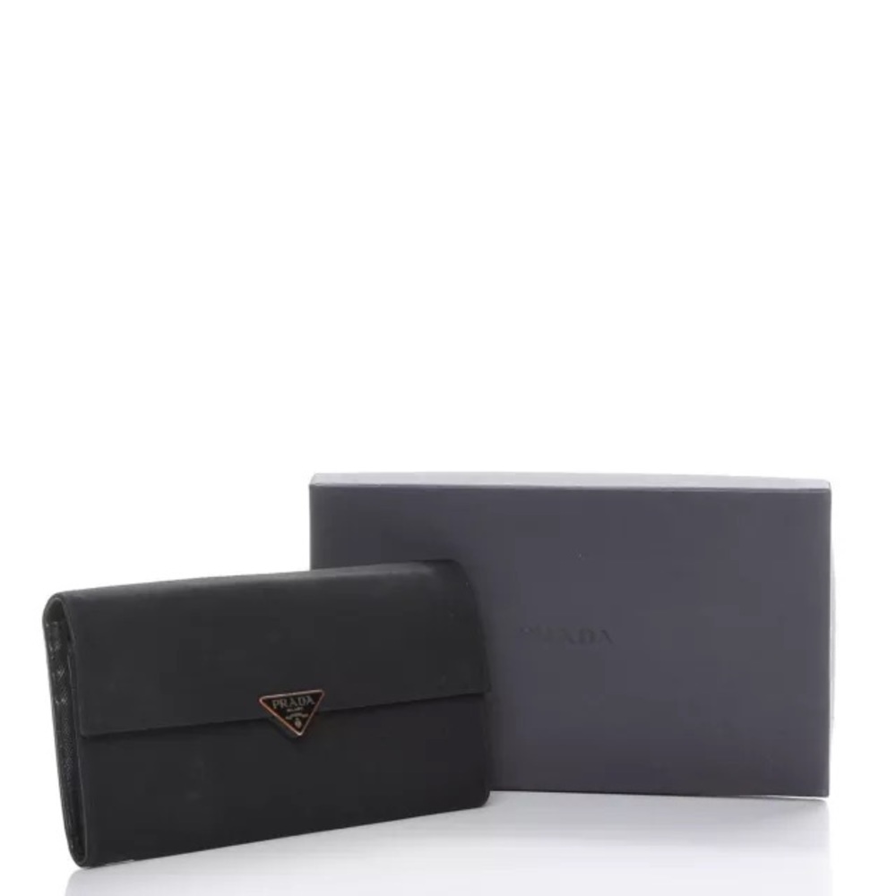 PRADA Tessuto Nylon Wallet Black - Picture 4 of 8