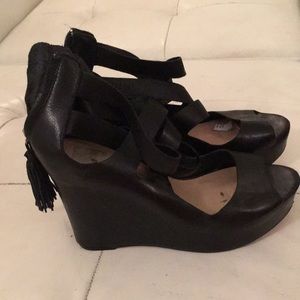 Dolce vita leather wedge sandals