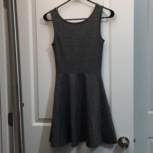 H&M Heathered Skater Dress - Grey