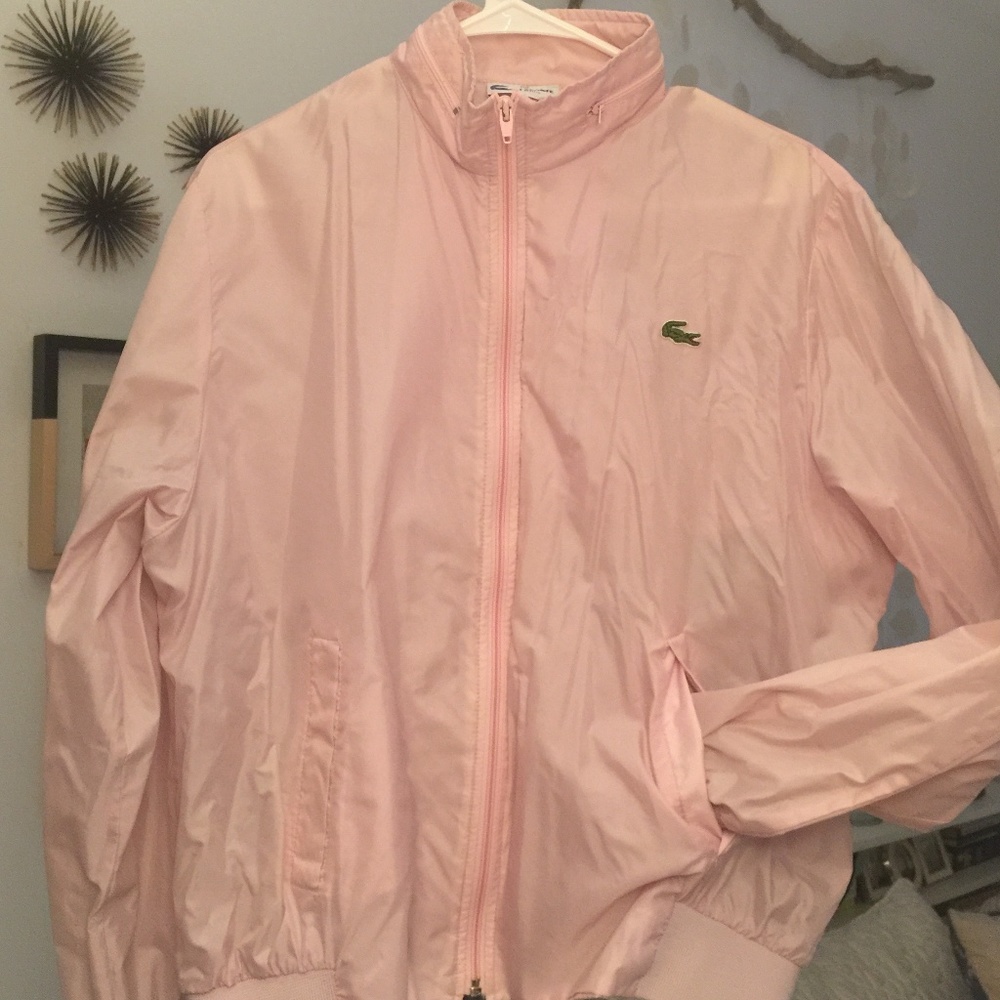 Vintage Izod Lacoste Pale Pink Windbreaker