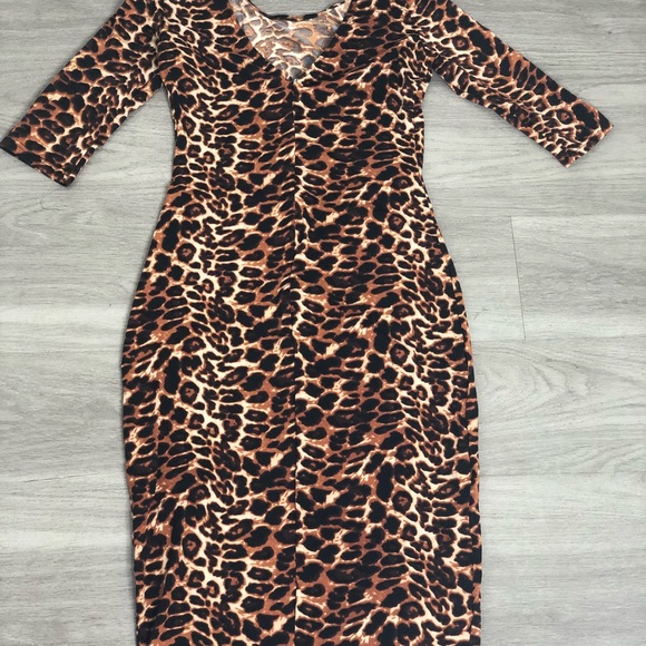 Brand new Cheetah Print Midi Dress size medium - Picture 2 of 2
