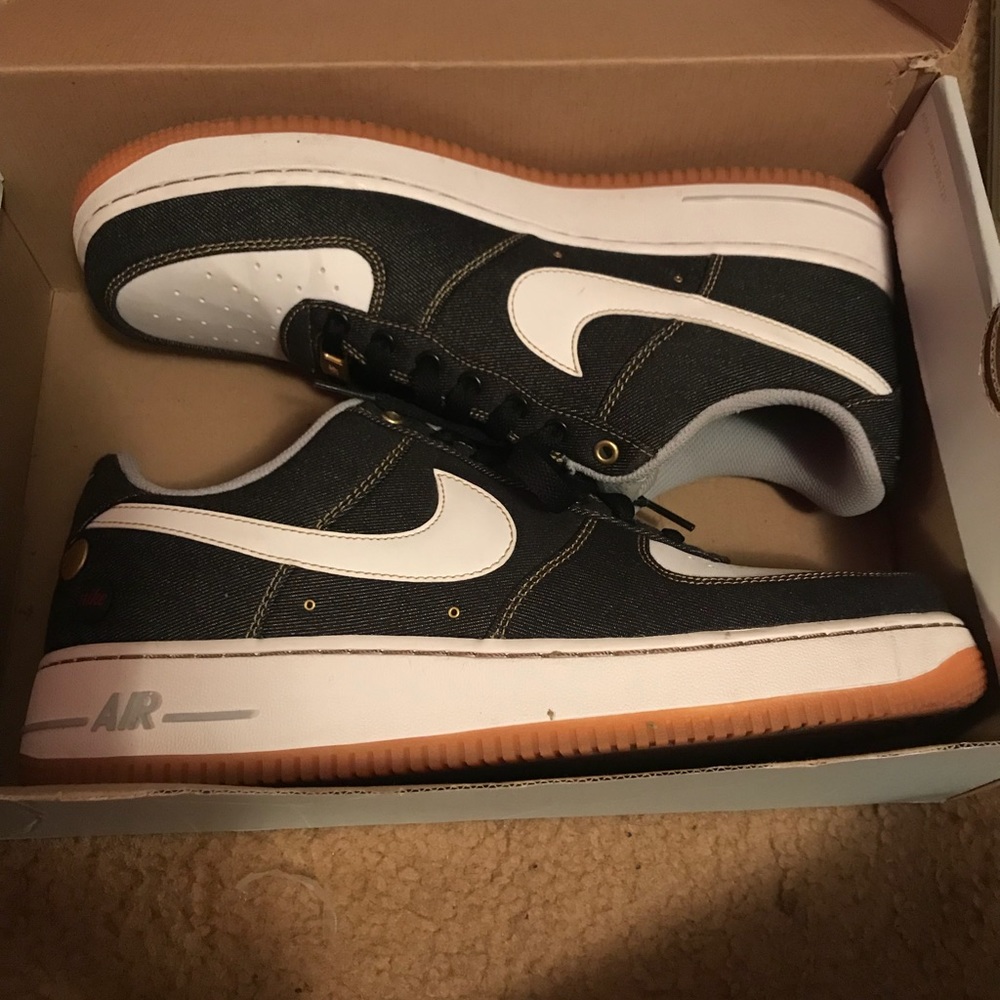 Nike Denim Air Force 1s