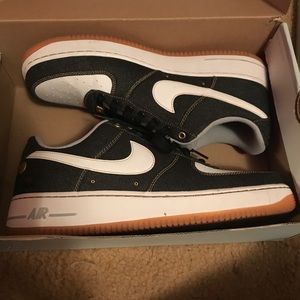 Nike Denim Air Force 1s