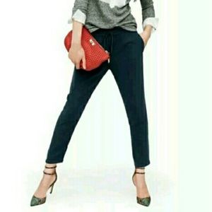 J. Crew Pull-on Drapey Drawstring Pant Black Sz 4