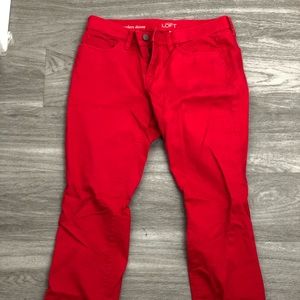 Ann Taylor Red Skinny Jeans size 28 (6)