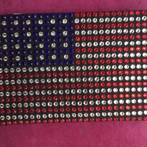 Swarovski American Flag Card Holder