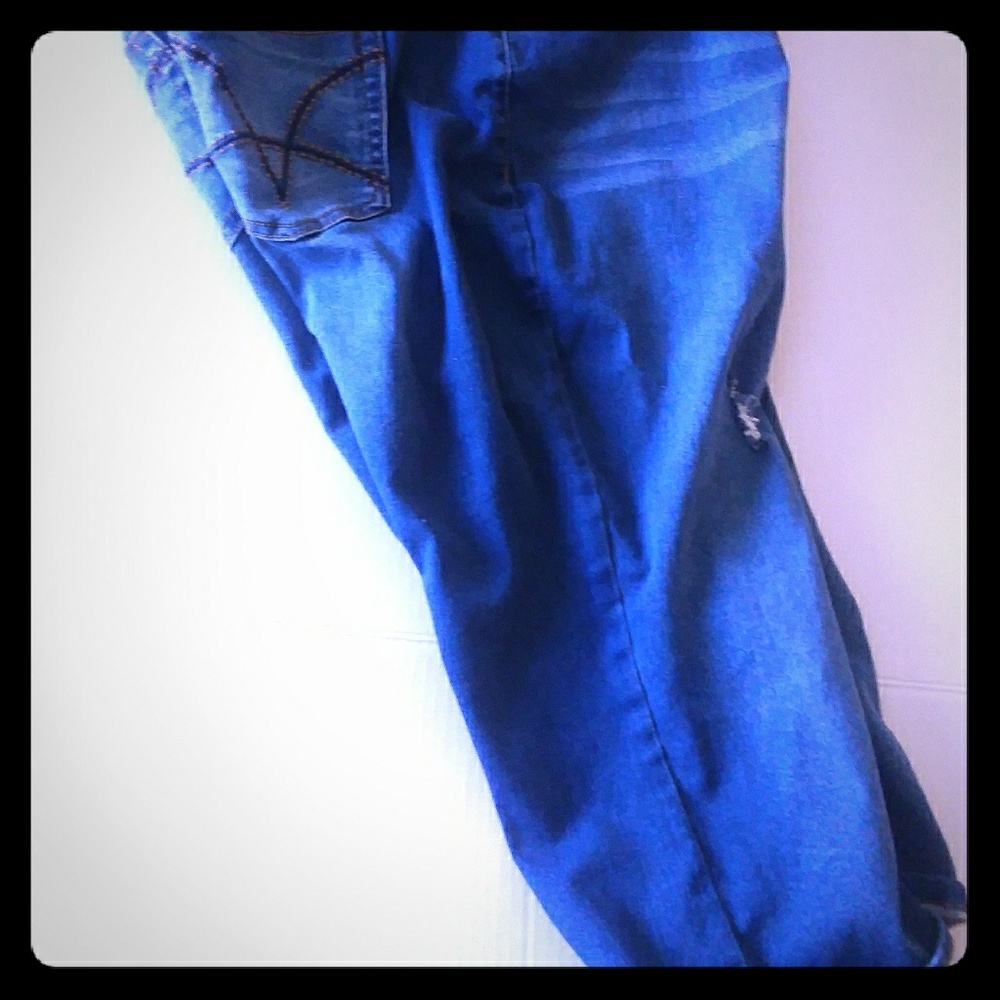 Plus Blue Jean Capri pants