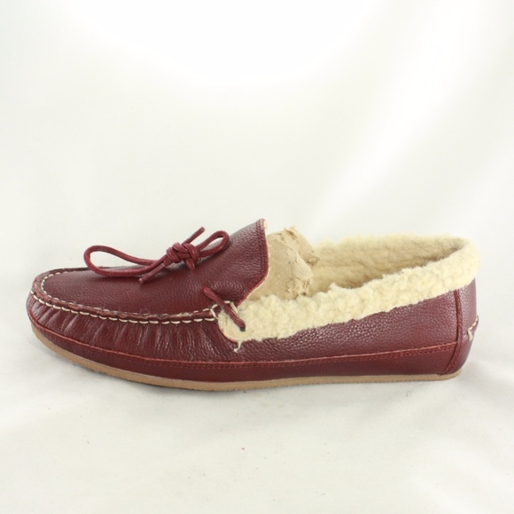 Cole Haan Shoes - NEW COLE HAAN Red Leather Wool Moccasins