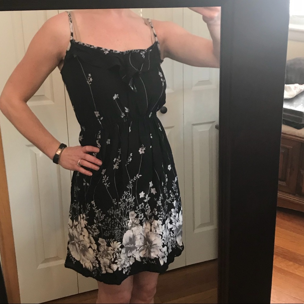 Black and White Floral Sundress