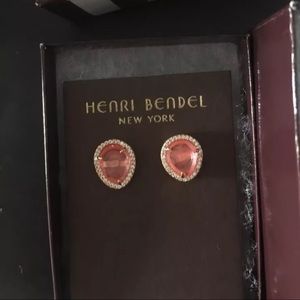 Henri Bendel Luxe Diamond Studs Gold Earrings