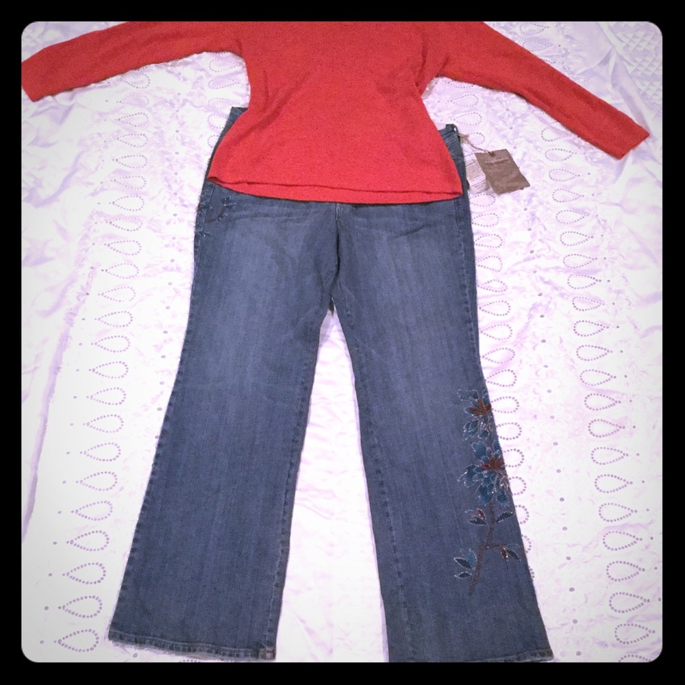 Beautiful Z. Cavaricci Beaded Jeans