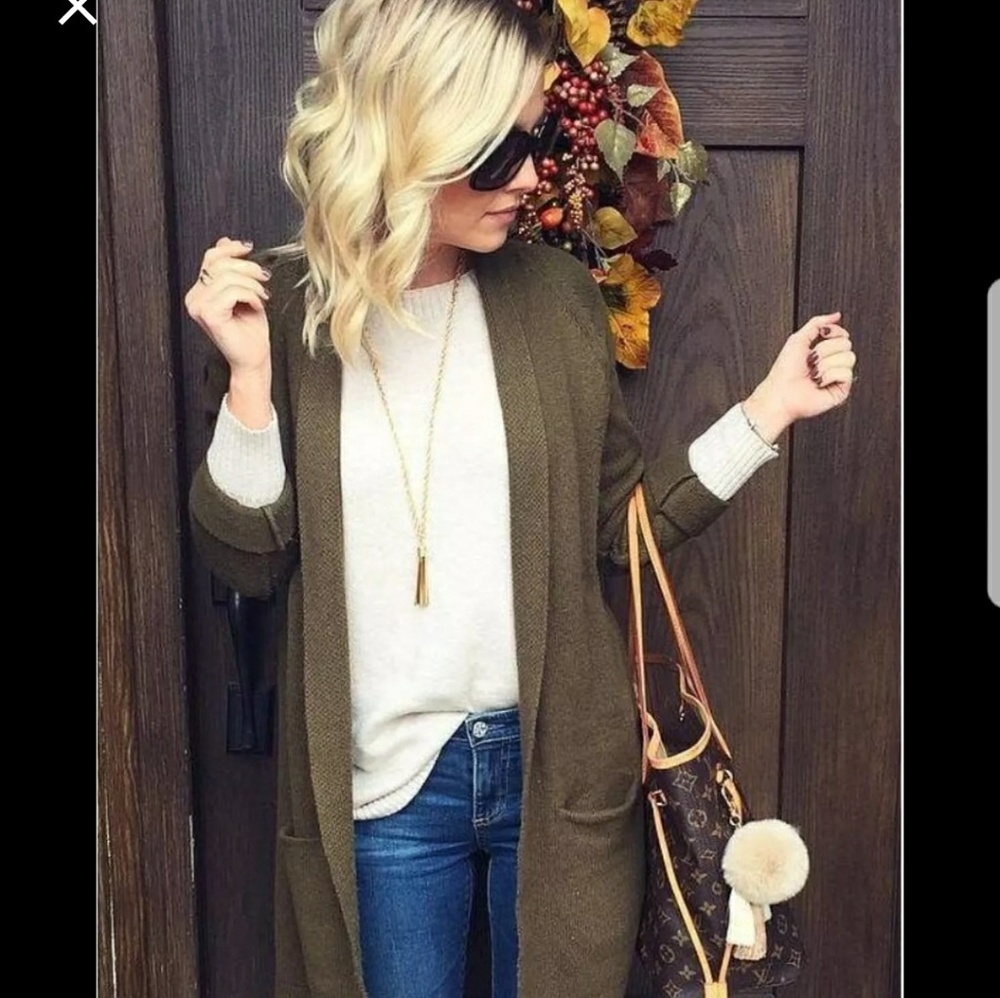 Olive Green Carsigan