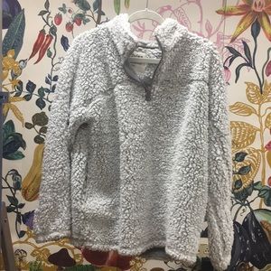 Big fuzzy sweatshirt!