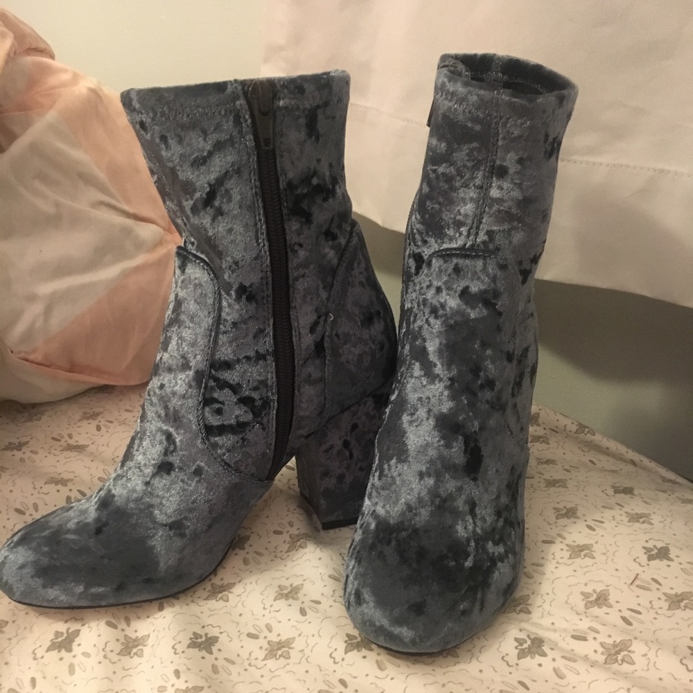 Asos crushed velvet boots