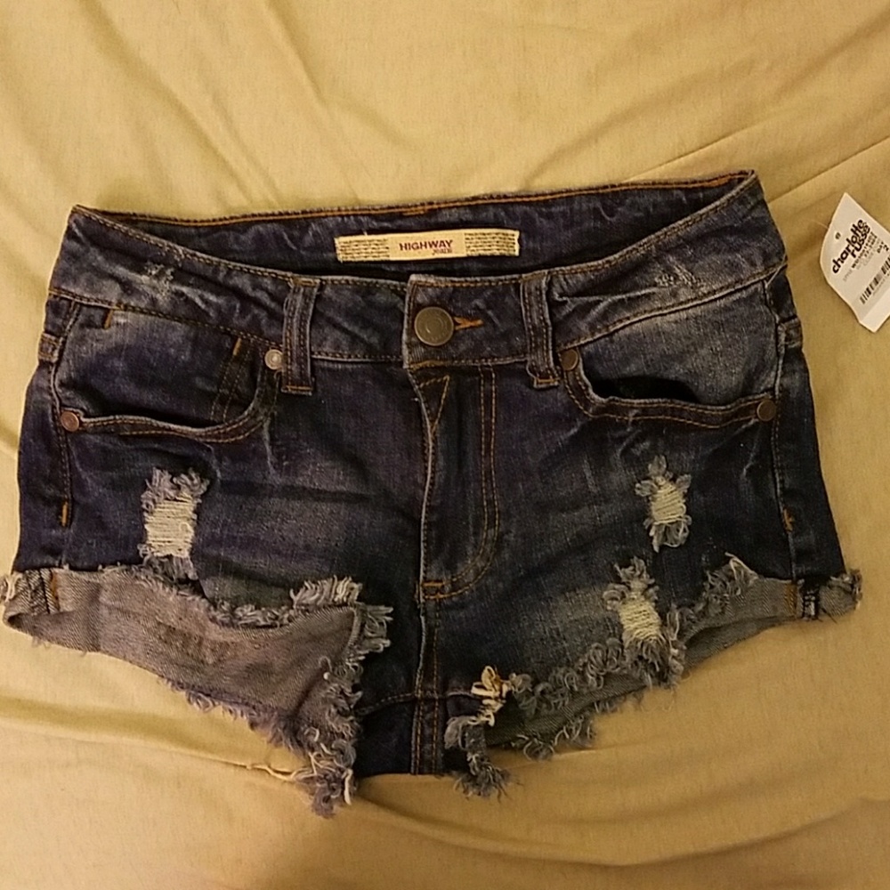 Stretchy jean shorts