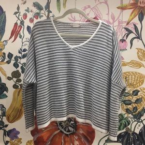 Altar’d State grey and white long sleeved sweater