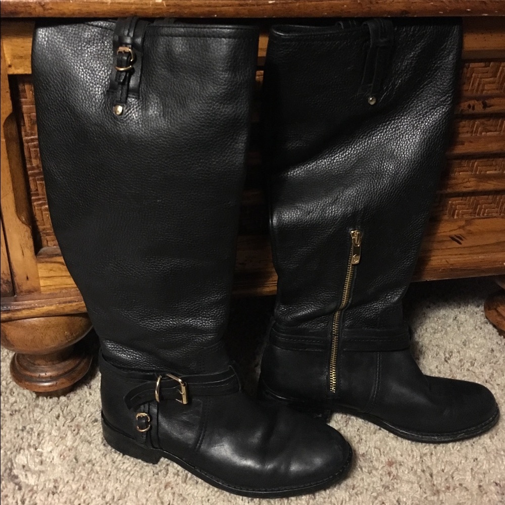 Black Vince Camuto riding boots