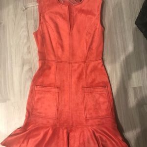 BCBG faux suede dress