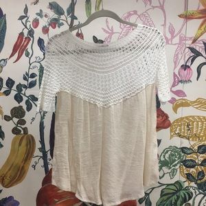 Altar’d state short sleeve crocheted top