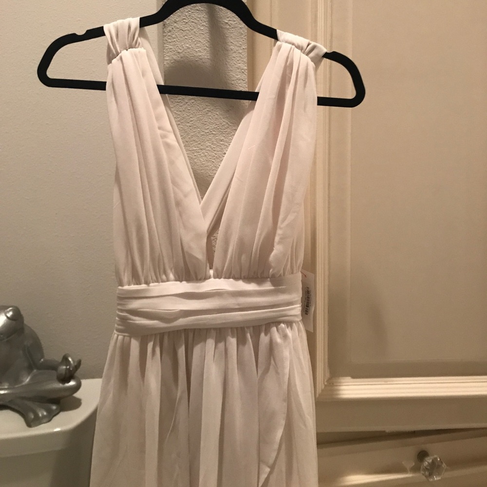 White high low dress from red dress boutique
