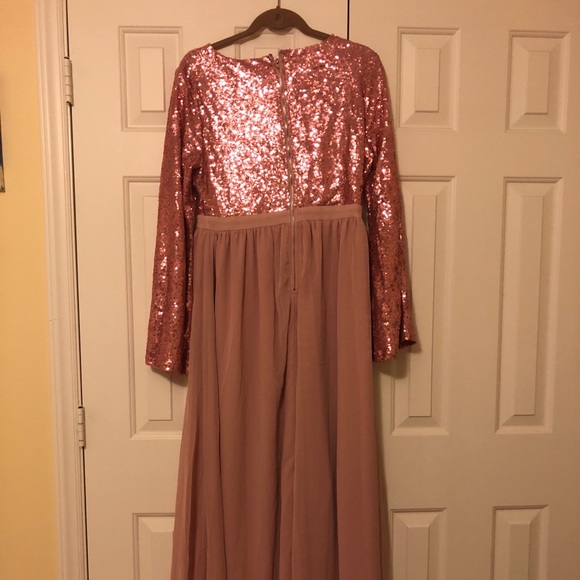 Pink sequin maxi dress - Picture 3 of 3