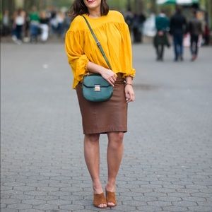 Faux Leather Pencil Skirt