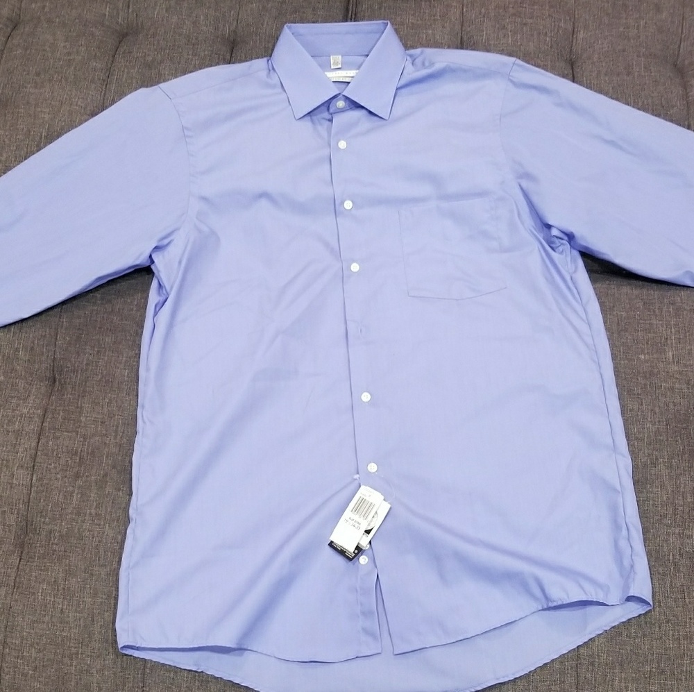Geoffrey Beene Reg Fit Wrinkle Free Dress Shirt