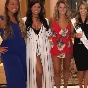 Long tail black and white Romper