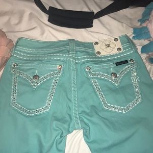 mint blue miss me jeans