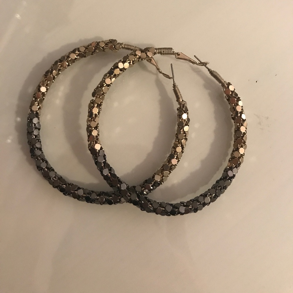Express dual toned hoops