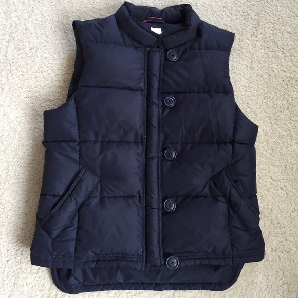 J. Crew Jackets & Blazers - 3X HP✨ J. CREW✨Down-Filled Navy Blue Puffer Vest