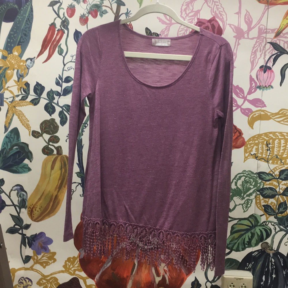 Altar’d state long sleeve mauve top