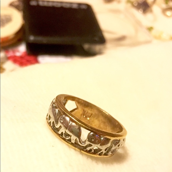 💥🔅SOLD💥💕Palladium 🐘elephant caravan ring 🐘 - Picture 3 of 5