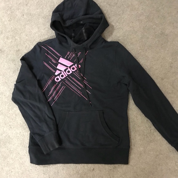adidas pink and black hoodie