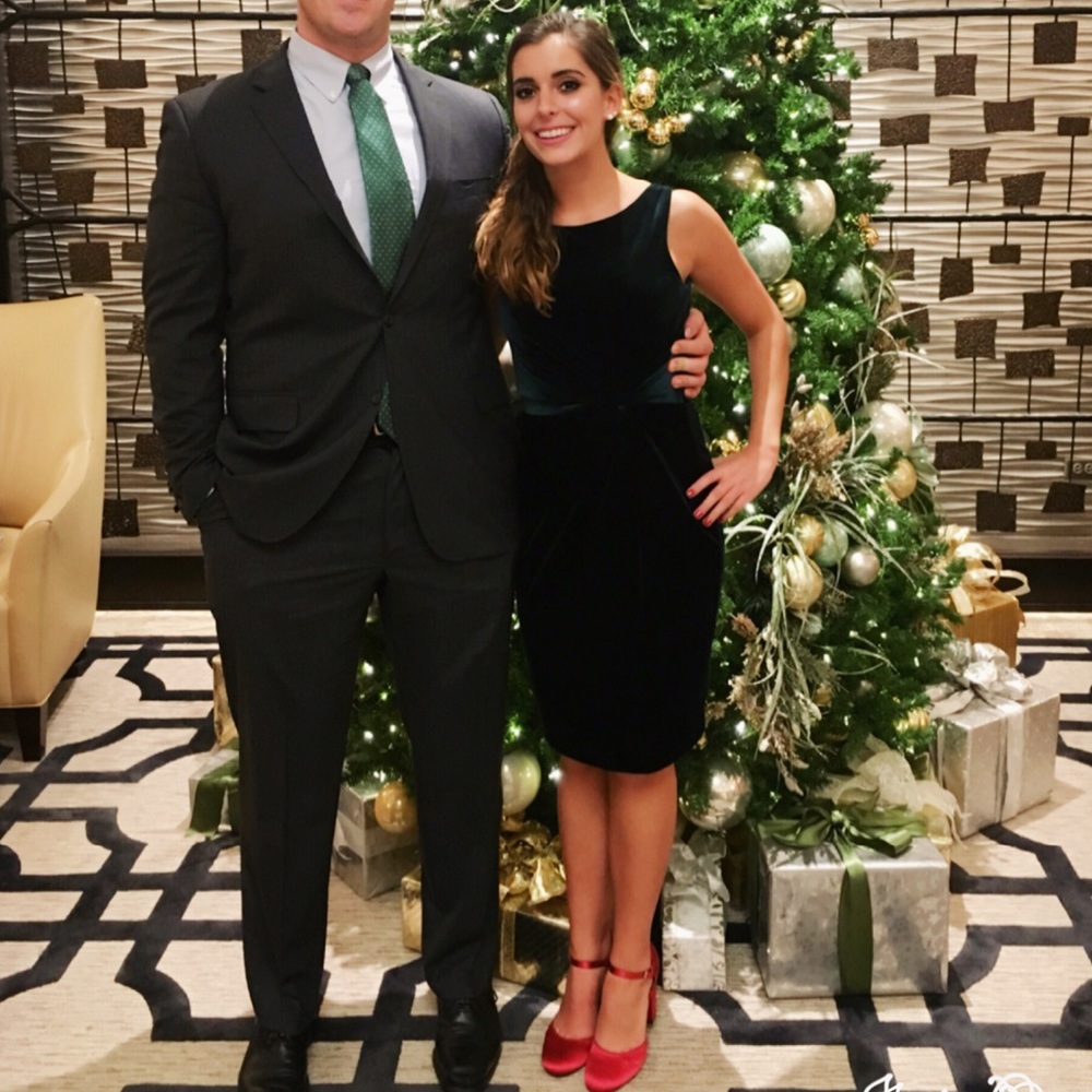 Green Velvet Calvin Klein Holiday Dress