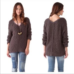 Free people knit brown sweater