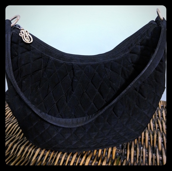 Vera Bradley Solid Black Shoulder Bag - Picture 1 of 5