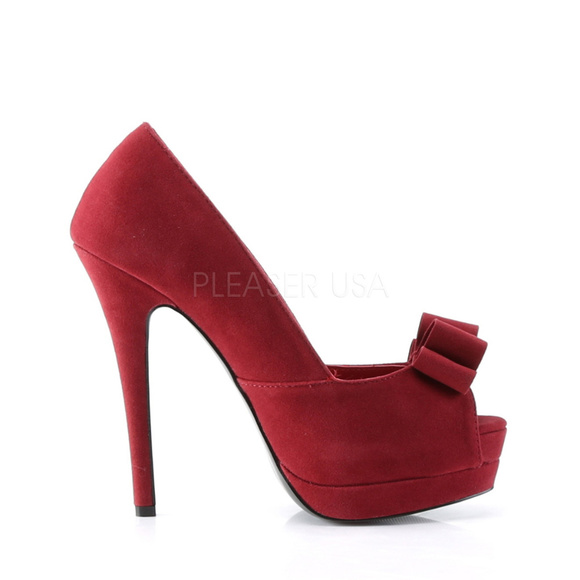 Platform Suede Pin Up High Heel Shoes - Picture 4 of 4