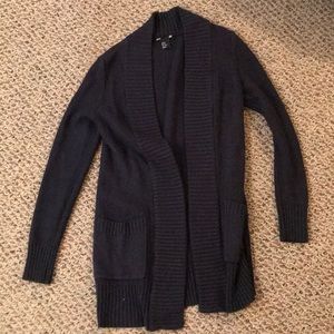 H&M blue sweater cardigan